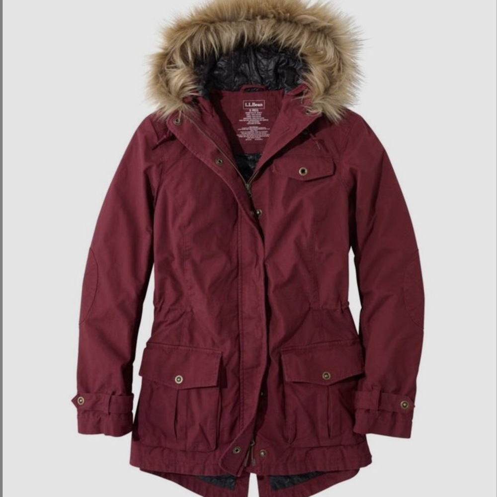 LL Bean East End Explorer Parka - Maroon